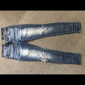 BKE Black Denim Jeans Size 25 Ankle Skinny